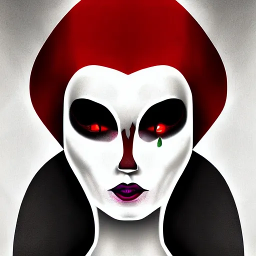 Image similar to Personification of evil, digital art