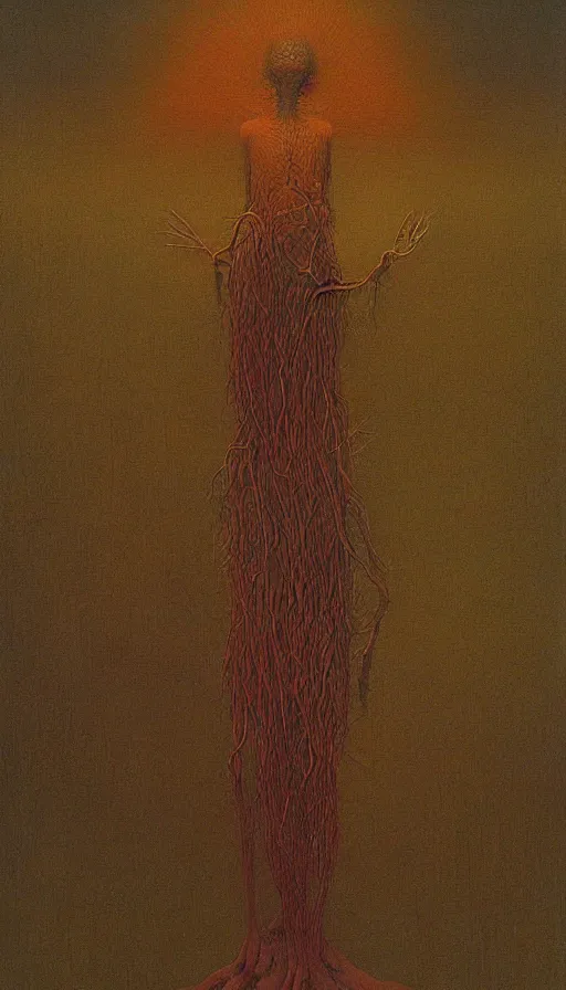 Image similar to The end of an organism, by Zdzisław Beksiński