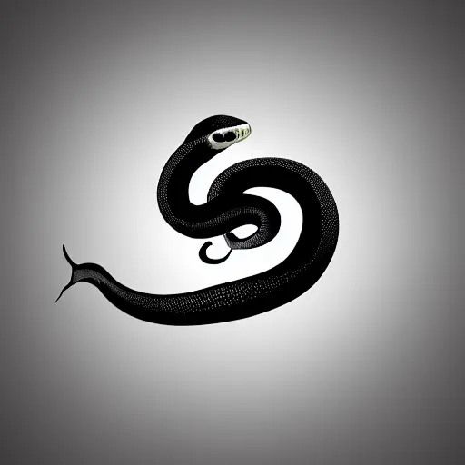 Prompt: elegant logo of a snake