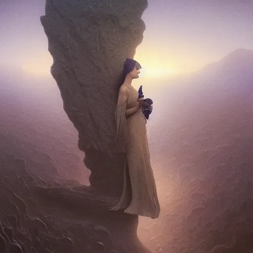 Image similar to Do you believe in the impossible? do you believe in endless miracles? do you believe life is a lucid dream?, psychedelic art, fullbody, artstation, fantasy, concept art, good, beauty, pure, incredible, smooth, sharp focus, illustration, art by greg rutkowski and orientalism and bouguereau and Zdzislaw Beksinski, good clear quality, lighting, biology, symmetrical artwork, perfect face, 135 mm, cinematic, hyper realism, high detail, octane render, 8k, chrome accents