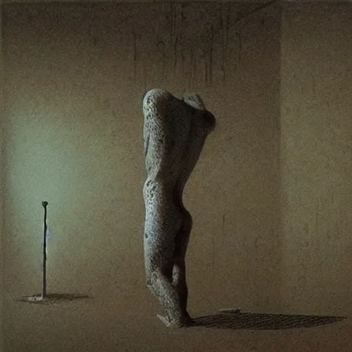 Prompt: Interrogation. Poison. Zdzisaw Beksinski