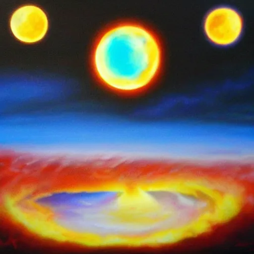 Image similar to surreal nuclear eclipse blast, art by sandra pelser, joshy sly