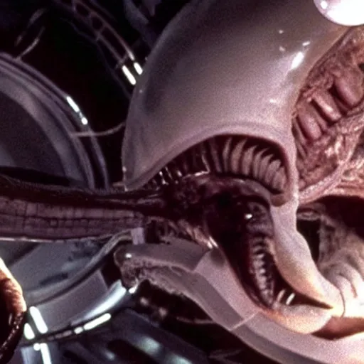 Prompt: cinematic still of sir david attenborough watching a xenomorph from the distance in 1 9 7 9 movie alien, hd, 4 k