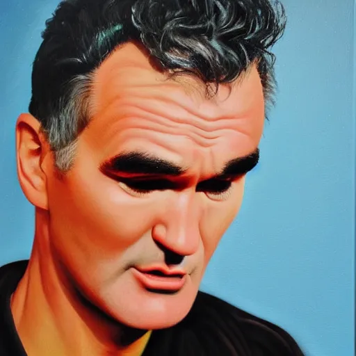 Prompt: oil painting of the singer Morrissey, highly detailed, 8k, cinematic,