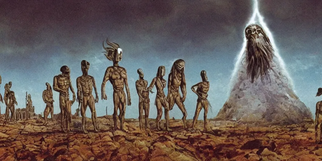 Image similar to ”ancient aliens who visited the earth in the distant past”