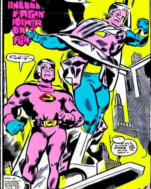 Prompt: a jack kirby comic about a protagonist with supernaturally powerful flatulence