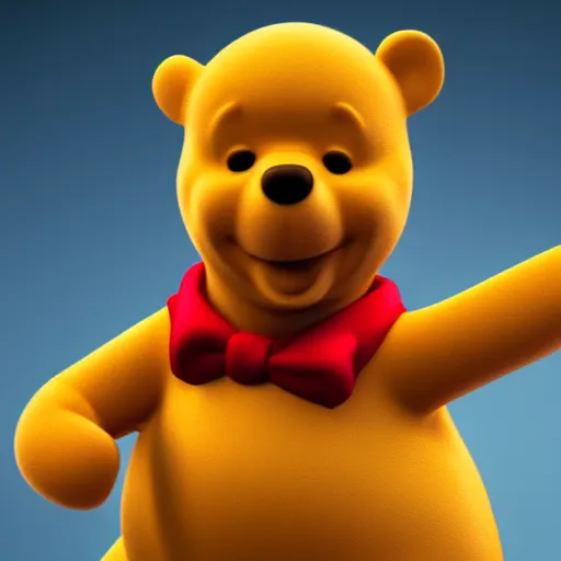 Prompt: 3 d model of winnie the pooh, octane render, 4 k, strong bokeh