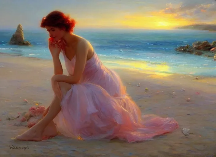 Prompt: beach light by vladimir volegov and delphin enjolras