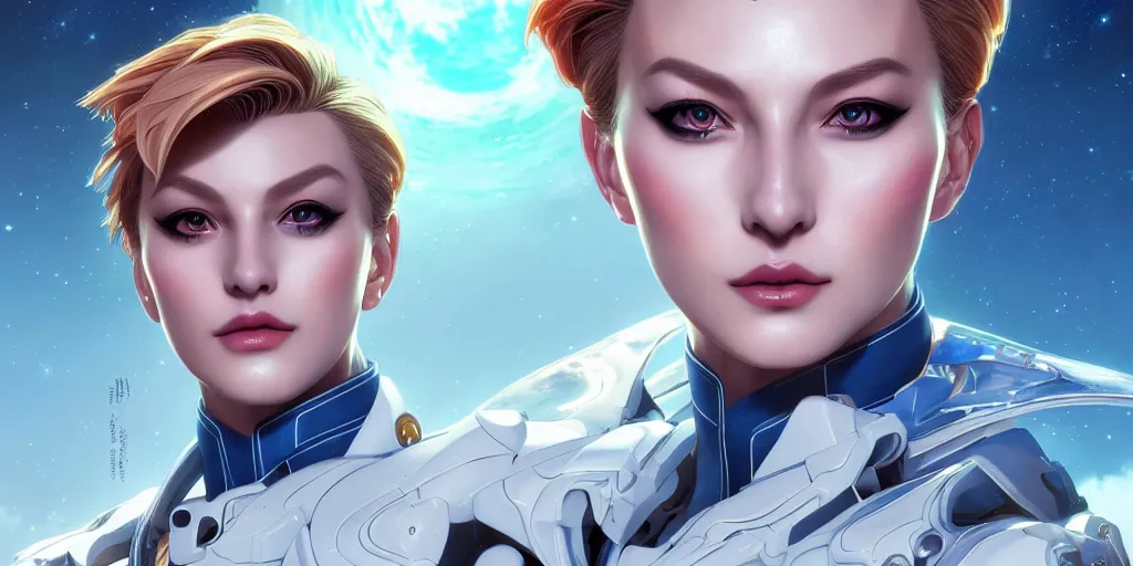 Image similar to symmetry!! portrait of sailor uranus! alien in the style of horizon zero dawn, machine face, intricate, elegant, highly detailed, digital painting, artstation, concept art, smooth, sharp focus, illustration, art by artgerm and ross tran and greg rutkowski and alphonse mucha, 8 k