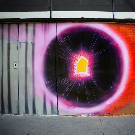 Image similar to Dimensional Portal Graffiti on wall