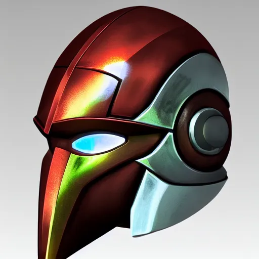 Image similar to kamen rider viking helmet mask robot ninja illumination ray tracing hdr fanart arstation by sung choi and eric pfeiffer and gabriel garza and casper konefal