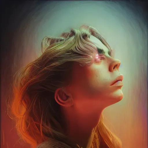 Prompt: cinematic, psychedelic portrait of cara delevingne, desaturated, Tim Hildebrandt, Wayne Barlowe, Bruce Pennington, donato giancola, larry elmore, oil on canvas, masterpiece, trending on artstation, featured on pixiv, cinematic composition, dramatic pose, beautiful lighting, sharp, details, hyper-detailed, HD, HDR, 4K, 8K