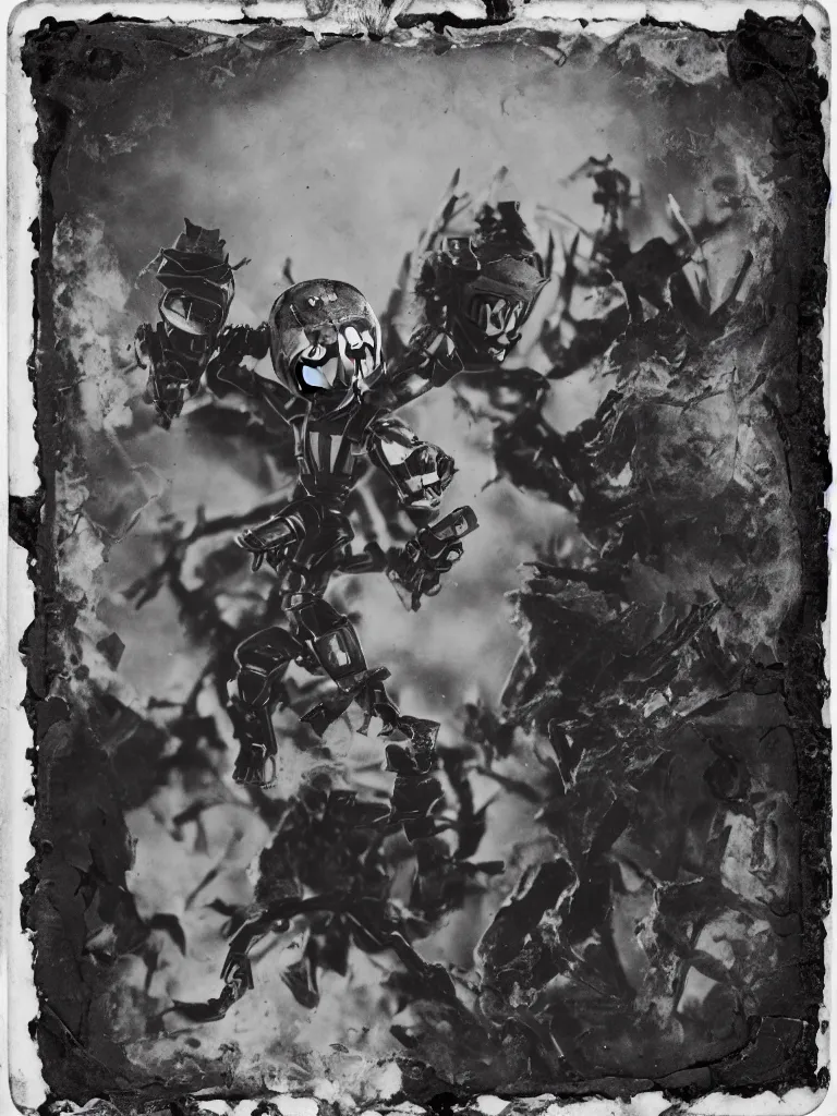 Image similar to Invader Zim civil war photograph, tintype photo, daguerreotype, ultra realistic, 8k, journalistic photography, black and white