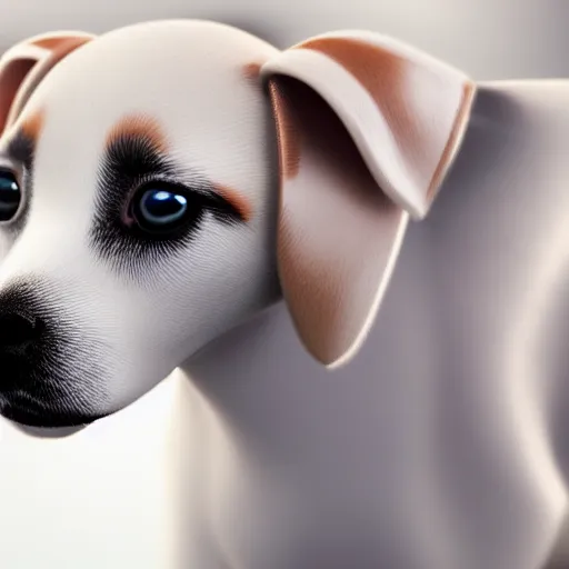 Prompt: still photo of cute puppy, highly detailed, photorealistic portrait, bright studio setting, studio lighting, crisp quality and light reflections, unreal engine 5 quality render