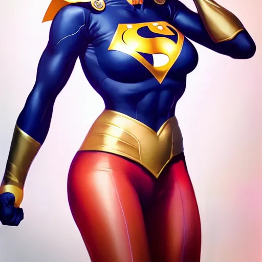 Image similar to power girl, by artgerm, trending on artstation, high resolution, 4 k, highly detailed