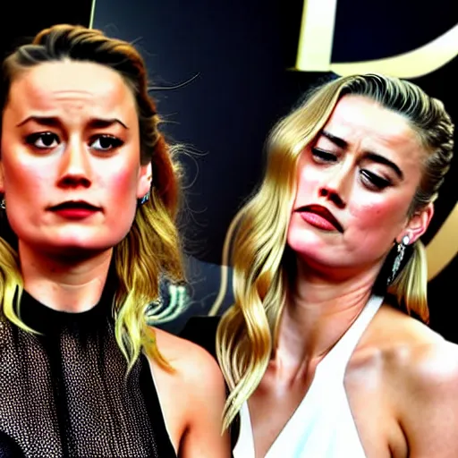 Image similar to brie larson and amber heard kissing