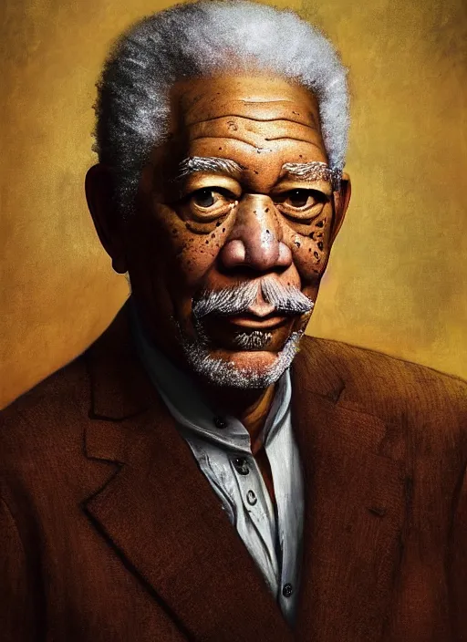 Prompt: formal portrait of morgan freeman as don quixote, digital art by eugene de blaas, ross tran, and nasreddine dinet, vibrant color scheme, intricately detailed, in the style of romanticism, cinematic, artstation, greg rutkowski