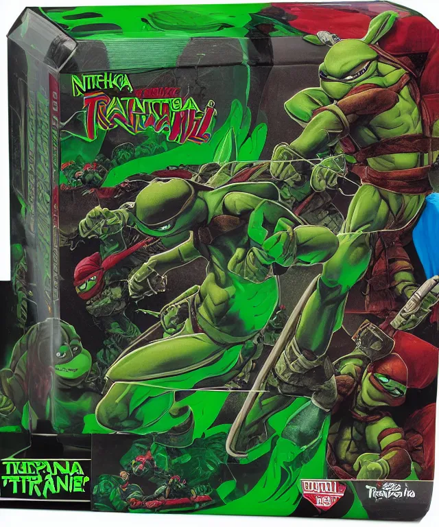 Image similar to packaging for a teenage mutant ninja turtle raphael neca toy