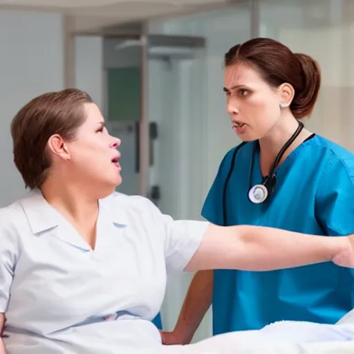 Image similar to icu nurse yelling at a patient to shut up
