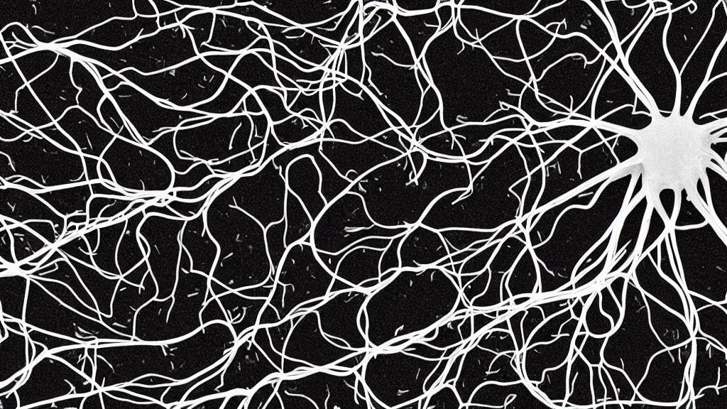 Prompt: neuron cell viewed from a scanning tunneling electron microscope, ultra high detail