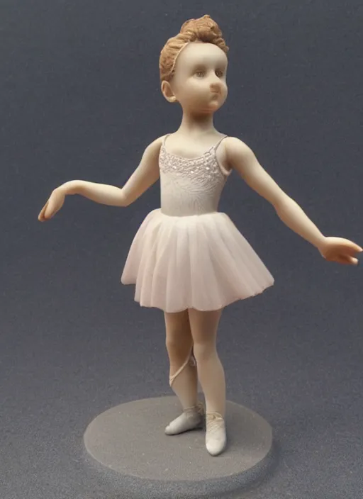 Prompt: Product Introduction Photos, 4K, Front view, Full body, 80mm resin detailed miniature of a Ballerina Girl