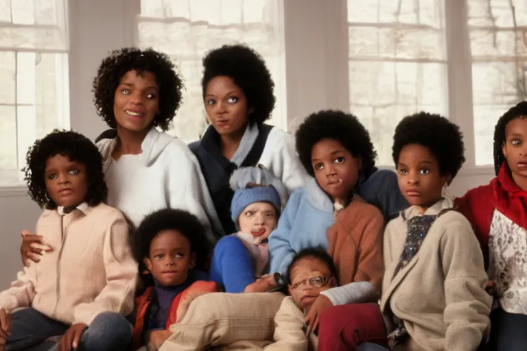Prompt: whitewashed version of the cosby show, cinematic lighting