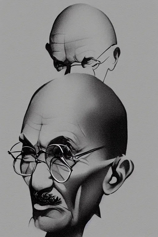 Image similar to a selfie of Mahatma Gandhi in the movie: Matrix, fantasy, intricate, young and cute girl, highly detailed, digital painting, artstation, concept art, smooth, sharp focus, illustration