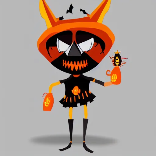 Image similar to 2d halloween decoration designs in the style of beistle, trending on artstation, trending on deviantart