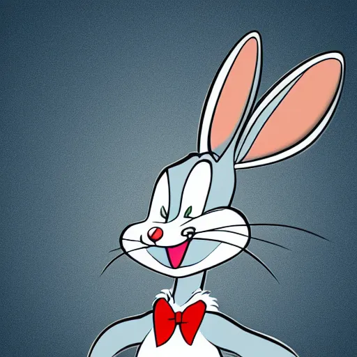 Image similar to bugs bunny, corporate memphis art style