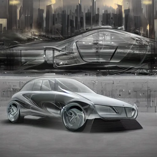 Prompt: sci-fi sport car formula 1 hatchback transport design organic smooth elastic forms on the front 30% of canvas and background wall structure digital billboard with point cloud in the coronation of napoleon painting by Jacques-Louis David unreal engine 5 lumen pinterest keyshot product render octane, dark black cloudy plastic ceramic material shiny gloss water reflections specularity, contrast blade runner 2049 film lighting ultra high detail ultra realism, 4k