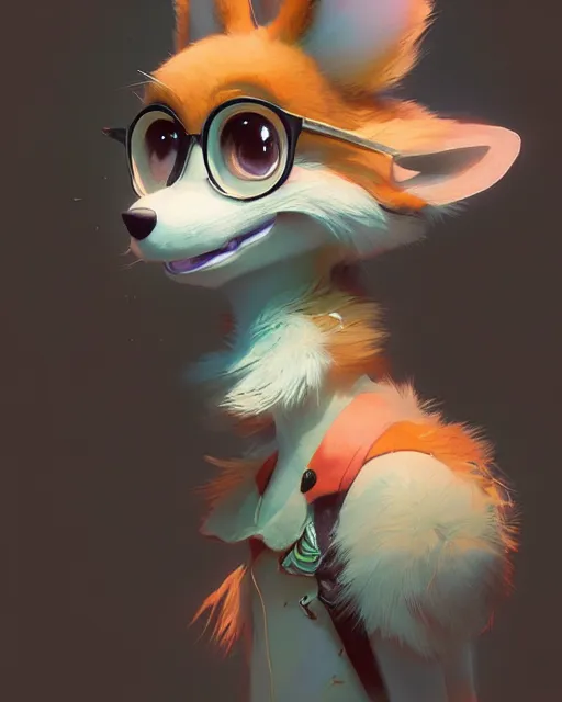 Image similar to a beautiful portrait of an anthropomorphic fursona furry disney character by cory loftis, fenghua zhong, ryohei hase, ismail inceoglu and ruan jia. volumetric light, artstation