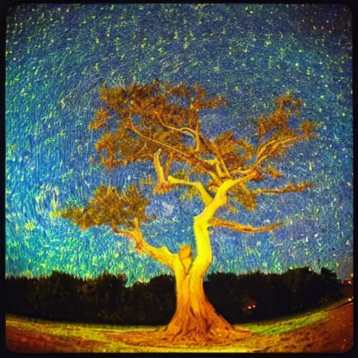 Prompt: “a magic tree in the style of starry night”