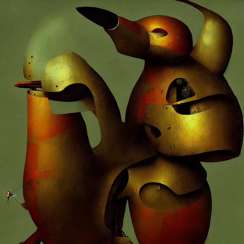 Prompt: robot bird, by hieronymus bosch, oil paint, portrait, cinematic, epic composition, digital painting, digital art, masterpiece