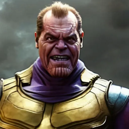 Image similar to jack Nicholson as Thanos