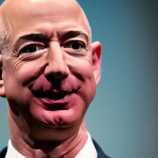 Prompt: Jeff Bezos, throbbing veins on his forehead and neck, XF IQ4, 150MP, 50mm, F1.4, ISO 200, 1/160s, natural light