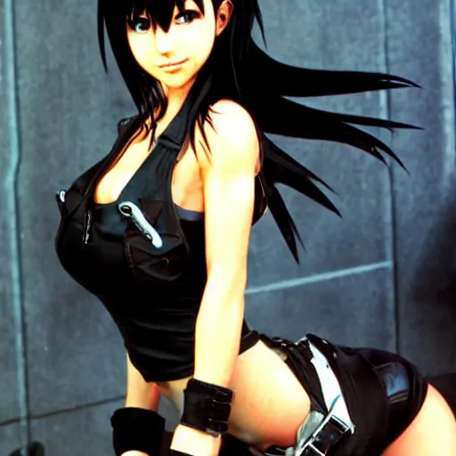 Prompt: tifa lockheart by masamune shirow