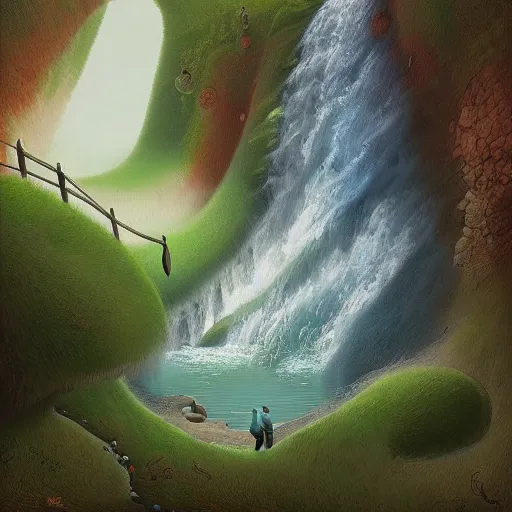 Image similar to waterfall, gediminas pranckevicius