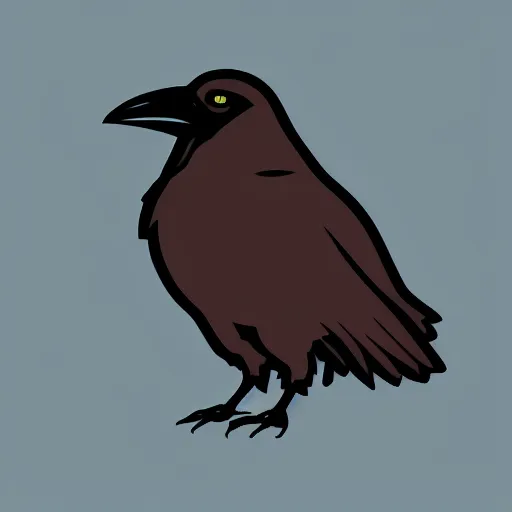 Image similar to Raven, in the style of dribbble.com team mascot