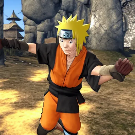 Prompt: Naruto in The Elder Scrolls V