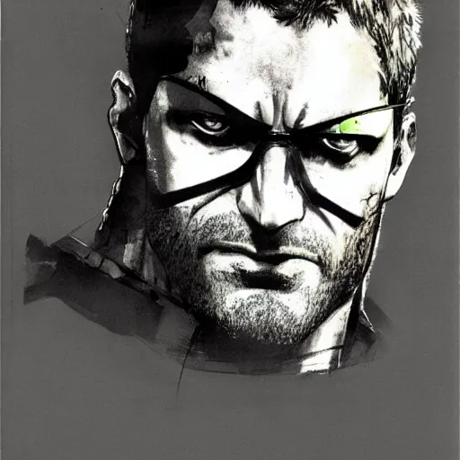 Prompt: sam fisher from splinter cell by yoji shinkawa, concept art