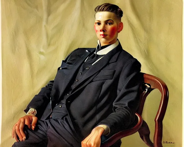 Image similar to male portrait, painting by j. c. leyendecker