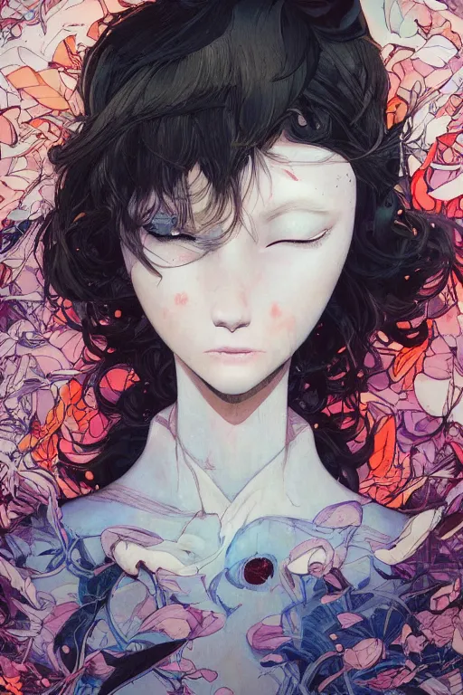 Image similar to beautiful girl, soft light painted by james jean and katsuhiro otomo and erik jones, inspired by evangeleon anime, smooth face feature, intricate oil painting, high detail illustration, sharp high detail, manga and anime 1 9 9 9