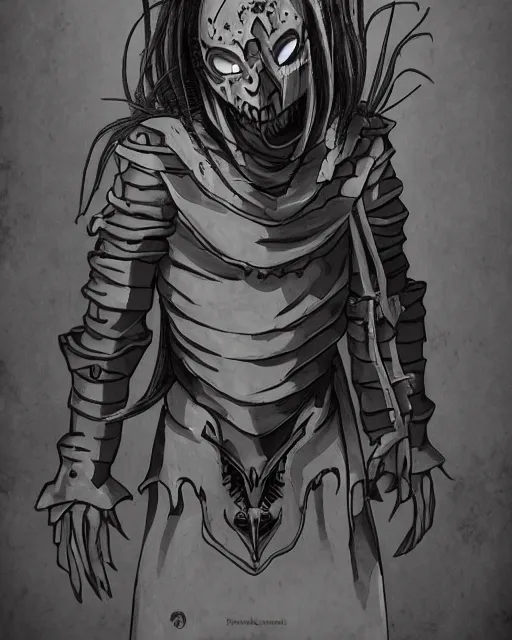 Image similar to an undead dread knight in the style of studio ghibli in the style of junji ito trending on artstation deviantart pinterest furaffinity detailed realistic hd 8 k high resolution