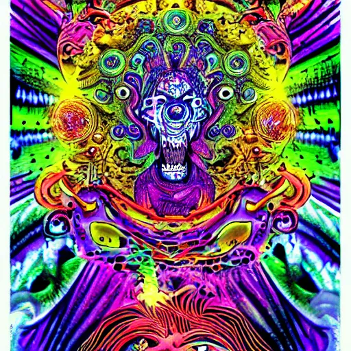 Image similar to psychedelic monster