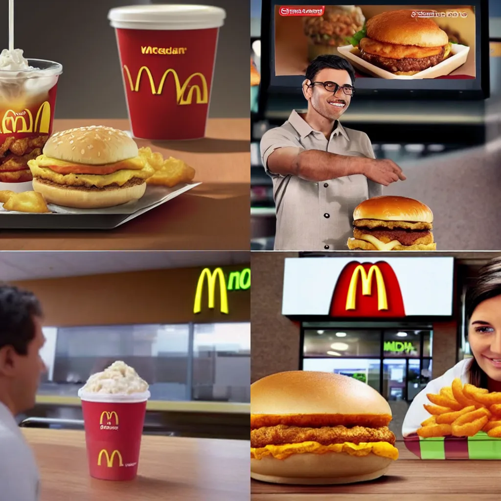 Prompt: onion meal, now at mcdonalds, food advertisement