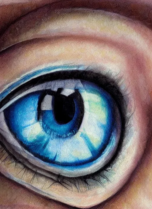 Prompt: portrait of a stunningly beautiful eye, art by whole database