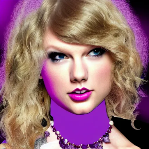 Image similar to purple Taylor Swift made of purple