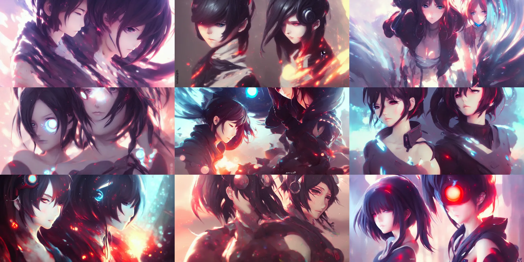 Prompt: anime style techno art by, artgerm and wlop and guweiz and kyuyong eom and greg rutkowski