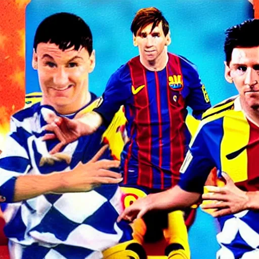 Prompt: Lionel Messi in the LazyTown TV Show