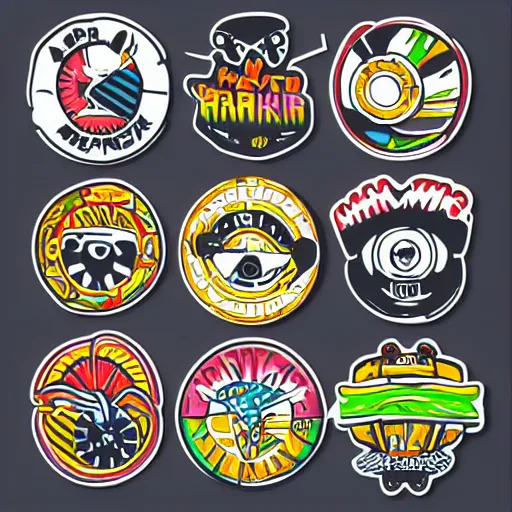 Image similar to skateboard sticker vector graphics colorful